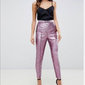 NWOT ASOS DESIGN PANT IN METALLIC